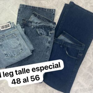 Jeans Wid leg del 48 al 56 Rígidos Las Locas