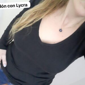 Camisetas de algodón y lycra del talle S al XL ESCOTE EN V